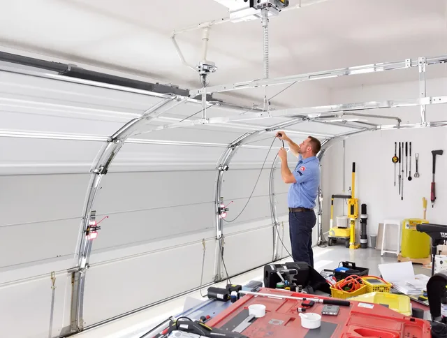 Garage door cable repair service by Rialto Garage Door Repair in Rialto
