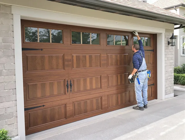 Custom garage door showcase by Rialto Garage Door Repair in Rialto